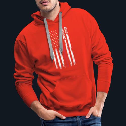 American Best Dad Hero Husband Father - Men's Premium Hoodie