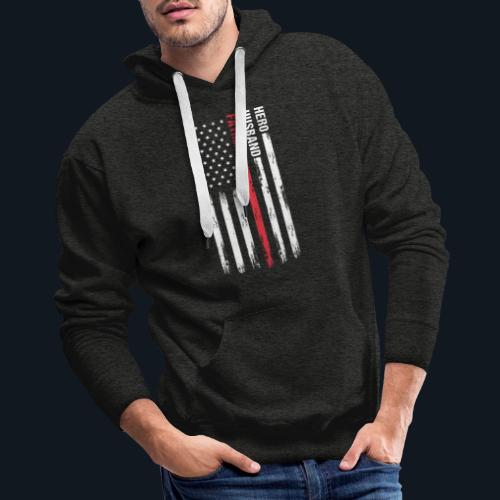 American Best Dad Hero Husband Father - Men's Premium Hoodie