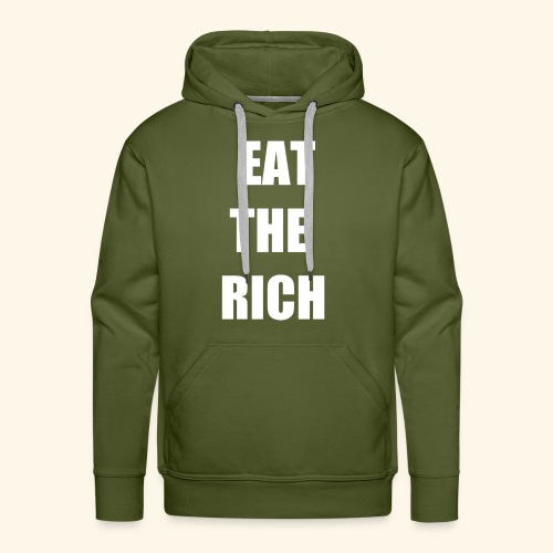eat the rich wht - Men's Premium Hoodie