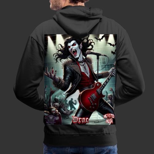 Monster Mosh 2024 Tour Drac on Guitar (D-002R) - Men's Premium Hoodie