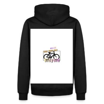 Pastel Bicycle Motto - Men's Premium Hoodie - black - Back - Nico (187cm)