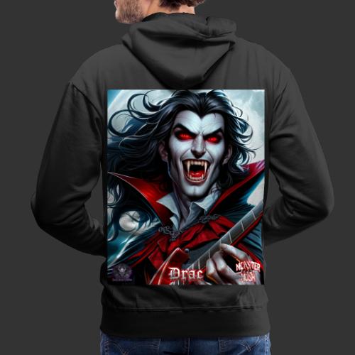 Monster Mosh 2024 Tour Drac on Guitar (D-001A) - Men's Premium Hoodie