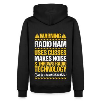 Radio Ham Amateur Radio Operator Ham Radio - Men's Premium Hoodie - black - Back - Nico (187cm)