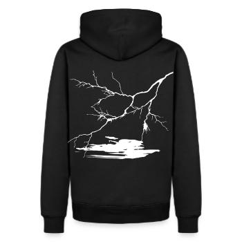 Flash in the night - Men's Premium Hoodie - black - Back - Nico (187cm)