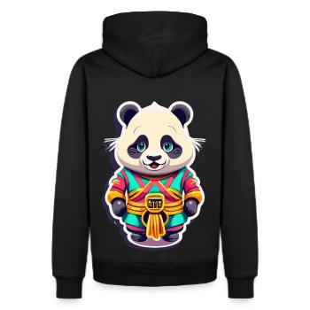 Lucky Charm China Panda - Men's Premium Hoodie - black - Back - Nico (187cm)