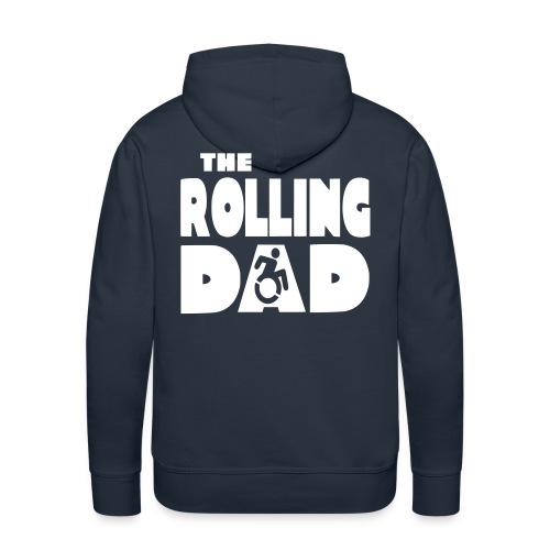 Rolling dad in a wheelchair - Men's Premium Hoodie