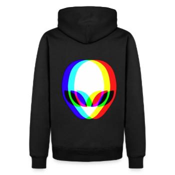 3D Alien - Men's Premium Hoodie - black - Back - Nico (187cm)