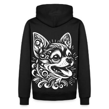 Tribal Chihuahua Core - Men's Premium Hoodie - black - Back - Nico (187cm)