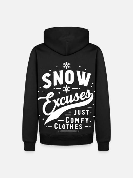 Snow Excuses Just Comfy Clothes - Men's Premium Hoodie - black