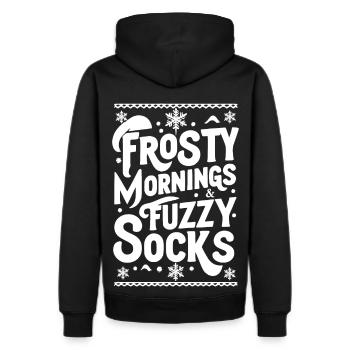 Frosty Mornings Fuzzy Socks - Men's Premium Hoodie - black - Back - Nico (187cm)