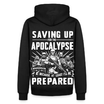 Saving up for the apocalypse - Men's Premium Hoodie - black - Back - Nico (187cm)
