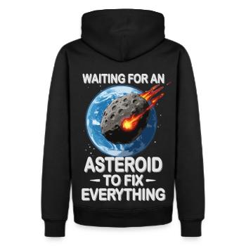 Waiting for astronomical object to fix everything - Men's Premium Hoodie - black - Back - Nico (187cm)