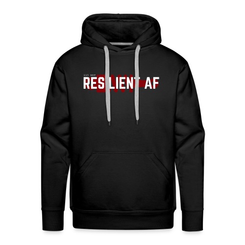 RESILIENT WHITE with red - Men's Premium Hoodie