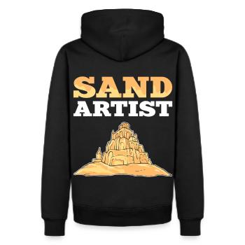 Sand Artist Sand Art Sandcastle and Sand Sculpture - Men's Premium Hoodie - black - Back - Nico (187cm)