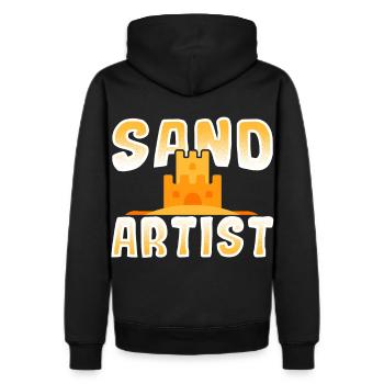Sand Artist Sand Art Sandcastle and Sand Sculpture - Men's Premium Hoodie - black - Back - Nico (187cm)