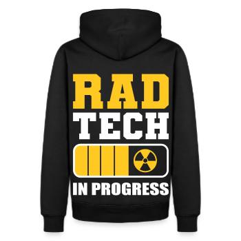 Rad Tech In Progress Radiology Tech Rad Technician - Men's Premium Hoodie - black - Back - Nico (187cm)
