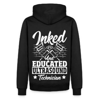 Inked Ultrasound Tech And Educated Ultrasound - Men's Premium Hoodie - black - Back - Nico (187cm)