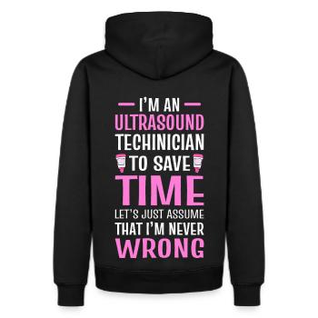 Ultrasound Tech I'm An Ultrasound Technician - Men's Premium Hoodie - black - Back - Nico (187cm)