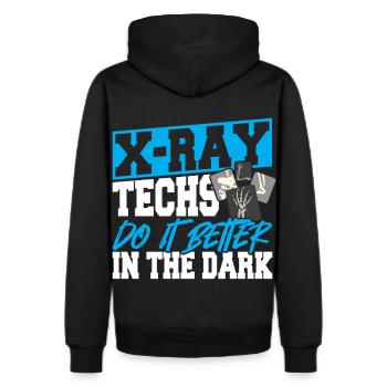 X-Ray Techs Do It Better In The Dark X-Ray - Men's Premium Hoodie - black - Back - Nico (187cm)