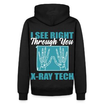 I See Right Through You X-ray Tech X-Ray Rad - Men's Premium Hoodie - black - Back - Nico (187cm)