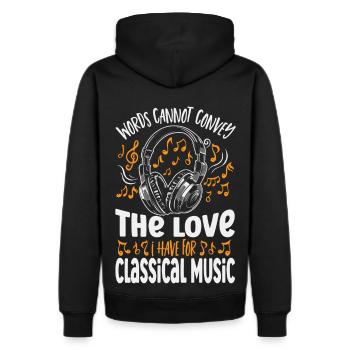 Classical Music Lover Western Classical Music Art - Men's Premium Hoodie - black - Back - Nico (187cm)