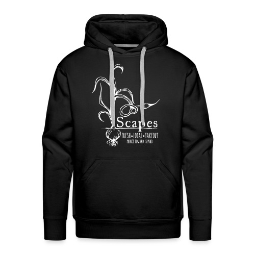 Scapes logo all white 1 png - Men's Premium Hoodie