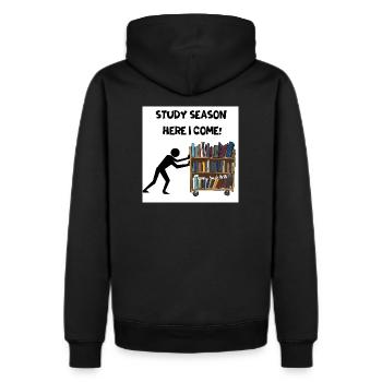 Bake to school motivation tee - Men's Premium Hoodie - black - Back - Nico (187cm)