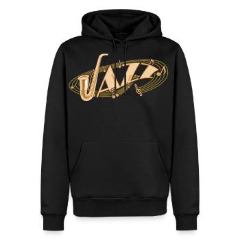 Jazz Music - Men's Premium Hoodie - black - Front - Nico (187cm) & Julia (174cm)