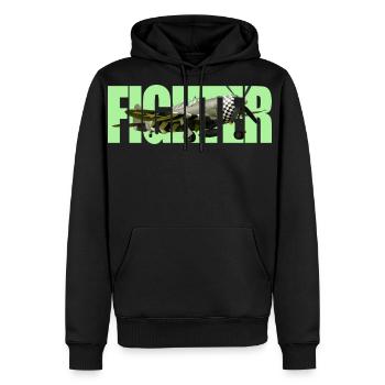 Fighter P-47 Thunderbolt - Men's Premium Hoodie - black - Front - Nico (187cm) & Julia (174cm)