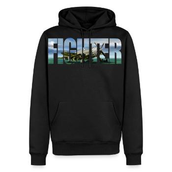 Fighter P-47 Thunderbolt - Men's Premium Hoodie - black - Front - Nico (187cm) & Julia (174cm)