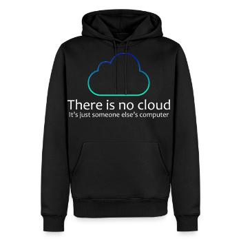 there is no cloud  - Men's Premium Hoodie - black - Front - Nico (187cm) & Julia (174cm)