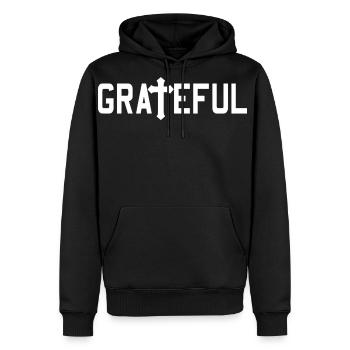 Grateful Religious - Men's Premium Hoodie - black - Front - Nico (187cm) & Julia (174cm)