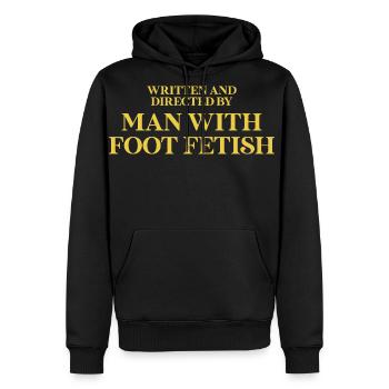 Written and directed by man with foot fetish - Men's Premium Hoodie - black - Front - Nico (187cm) & Julia (174cm)