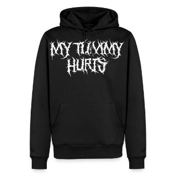 My Tummy Hurts - Men's Premium Hoodie - black - Front - Nico (187cm) & Julia (174cm)