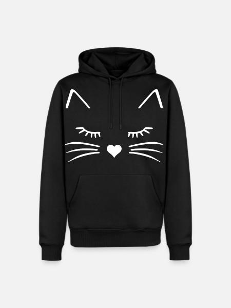 Cat Face - Men's Premium Hoodie - black