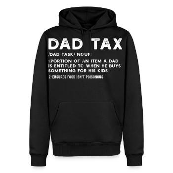 Dad Tax Definition Graphic - Men's Premium Hoodie - black - Front - Nico (187cm) & Julia (174cm)