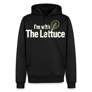 I'm with The Lettuce - Men's Premium Hoodie - black - Front - Nico (187cm) & Julia (174cm)