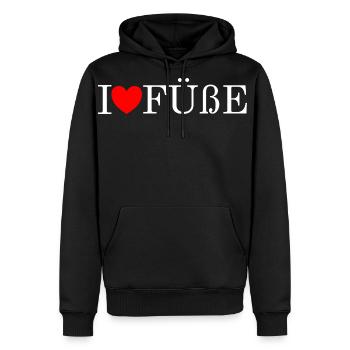 No Socks Allowed Sign Feet - Men's Premium Hoodie - black - Front - Nico (187cm) & Julia (174cm)