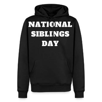 National Siblings Day - Men's Premium Hoodie - black - Front - Nico (187cm) & Julia (174cm)