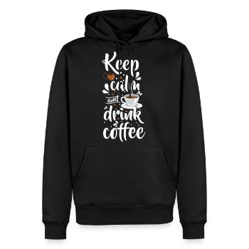 Barista Cafe Coffee Lover - Men's Premium Hoodie - black - Front - Nico (187cm) & Julia (174cm)