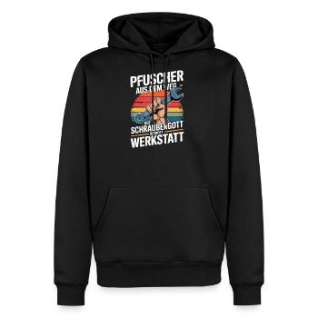  Pfuscher Aus Dem Weg Der Schraubergott Betritt - Men's Premium Hoodie - black - Front - Nico (187cm) & Julia (174cm)