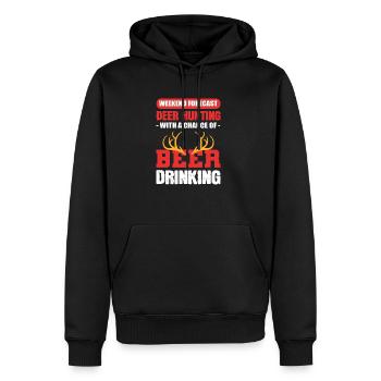 Chance of Beer Party-goer Gift - Men's Premium Hoodie - black - Front - Nico (187cm) & Julia (174cm)