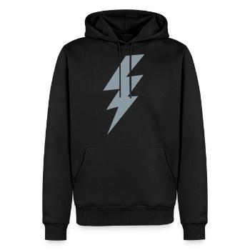 thunder lightning bolt flash - Men's Premium Hoodie - black - Front - Nico (187cm) & Julia (174cm)