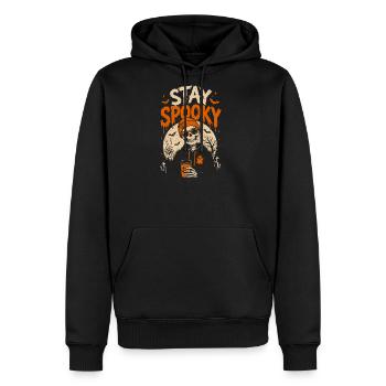 Stay Spooky Tshirt - Men's Premium Hoodie - black - Front - Nico (187cm) & Julia (174cm)