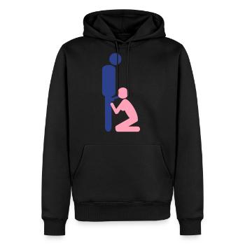Sex - Bow Job - Men's Premium Hoodie - black - Front - Nico (187cm) & Julia (174cm)