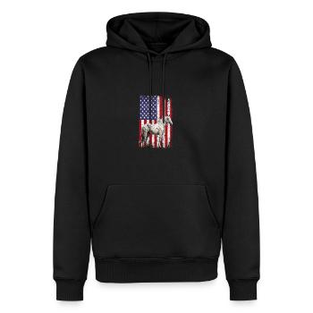appaloosa equestrian horse - Men's Premium Hoodie - black - Front - Nico (187cm) & Julia (174cm)