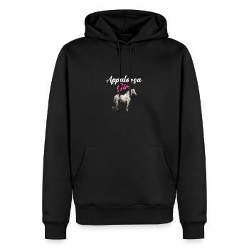 appaloosa equestrian horse - Men's Premium Hoodie - black - Front - Nico (187cm) & Julia (174cm)