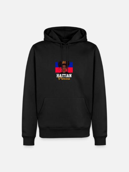 Haitian princess, haiti - Men's Premium Hoodie - black