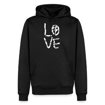 Love Lightning Emblem - Men's Premium Hoodie - black - Front - Nico (187cm) & Julia (174cm)