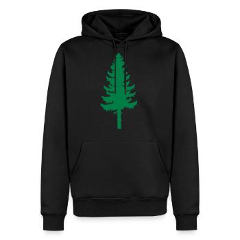 tall pine green tree - Men's Premium Hoodie - black - Front - Nico (187cm) & Julia (174cm)